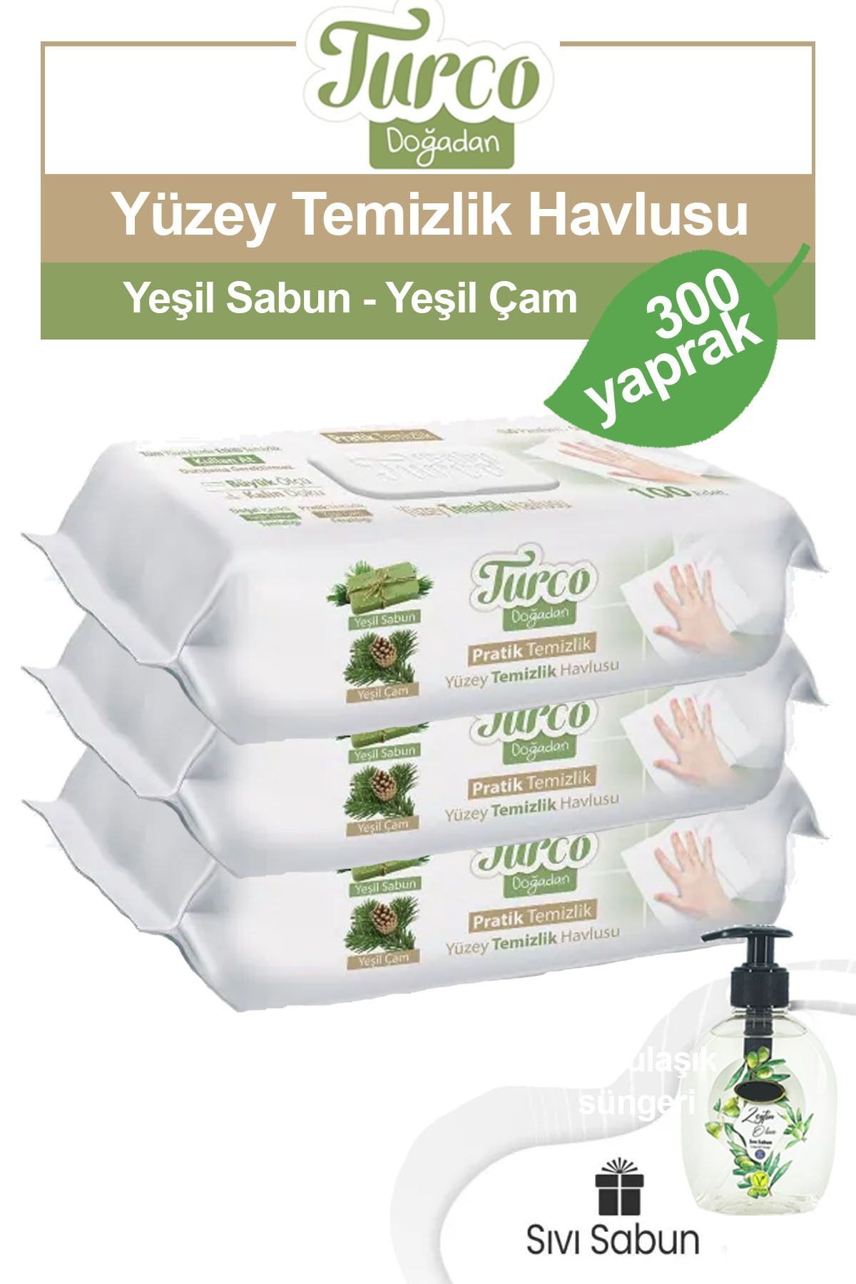 Baby Turco Pratik Yüzey Temizlik Havlusu 3 x 100 adet