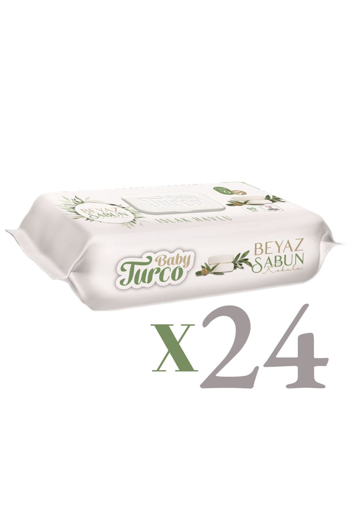 Baby Turco Turco Baby Islak Havlu 90'lı Beyaz Sabun X24 Adet