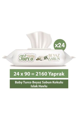Baby Turco Turco Baby Islak Havlu 90'lı Beyaz Sabun X24 Adet