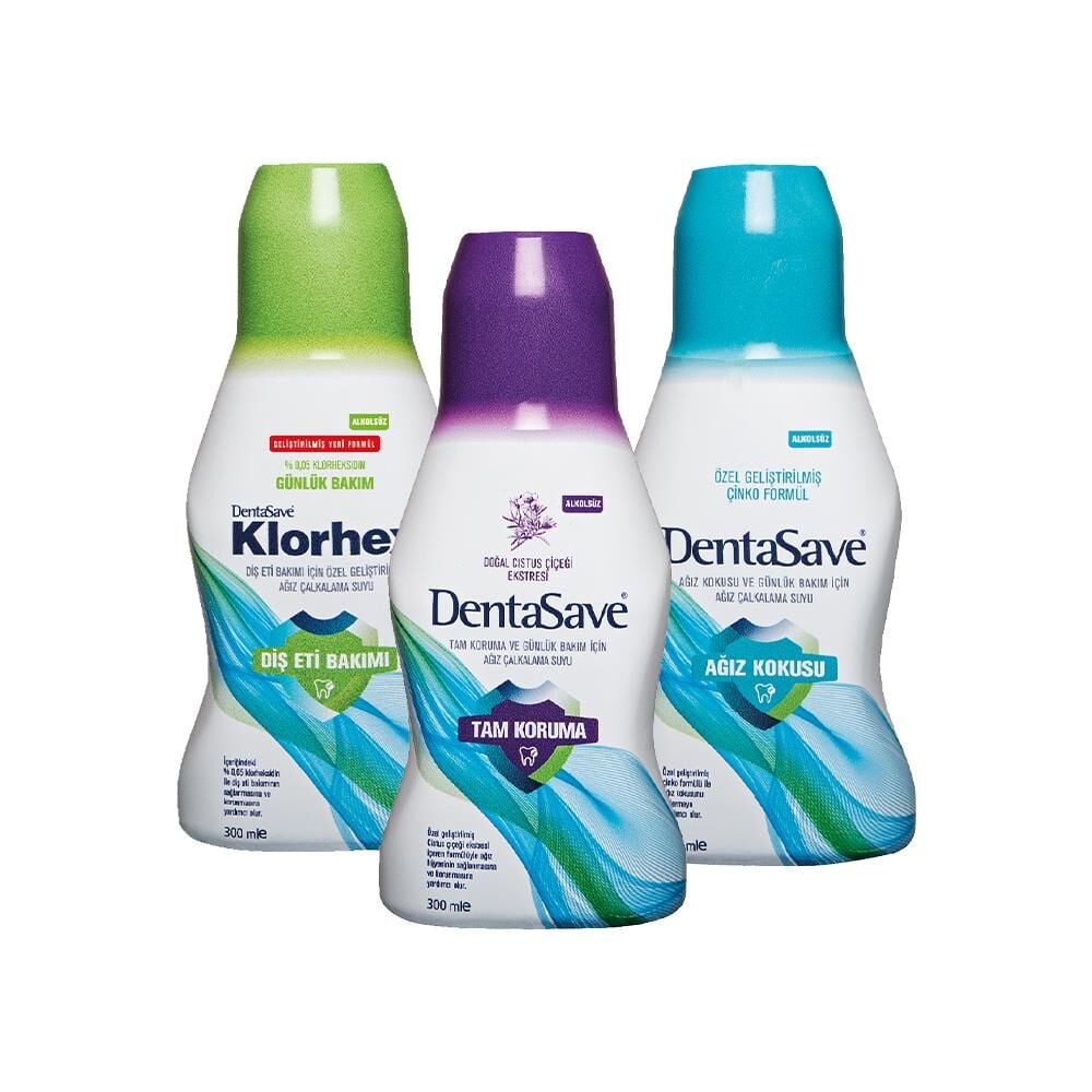 DentaSave Ağız Çalkalama Suyu Ağız Kokusu Çinko Formül, Günlük Bakım ve Cistus 300 ml