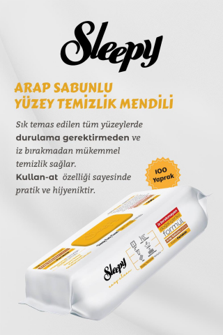 Sleepy Organik Islak Mendil ve Yüzey Temizlik Havlu Seti, 50 Gram Pamuk Hediyeli