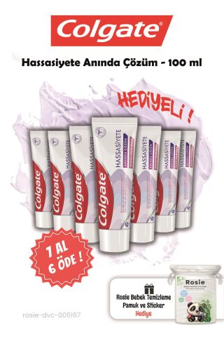 Colgate 7 AL 6 ÖDE Hassasiyete Anında Çözüm 100 ml ve Rosie Hediye