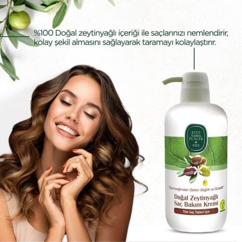 Eyüp Sabri Tuncer 3'lü Doğal Zeytinyağlı Saç Kremi 600 ml ve ROSIE