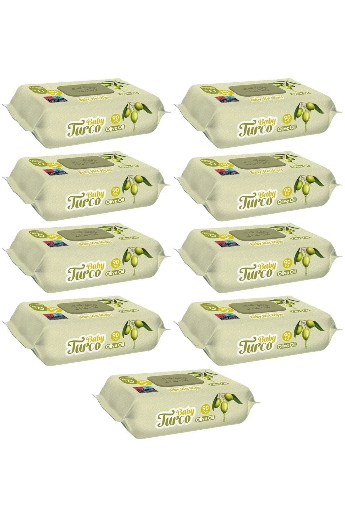 Baby Turco Zeytinyağlı Islak Havlu 90'lı X9 Adet