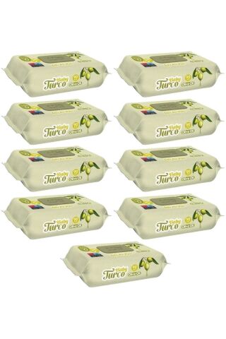 Baby Turco Zeytinyağlı Islak Havlu 90'lı X9 Adet