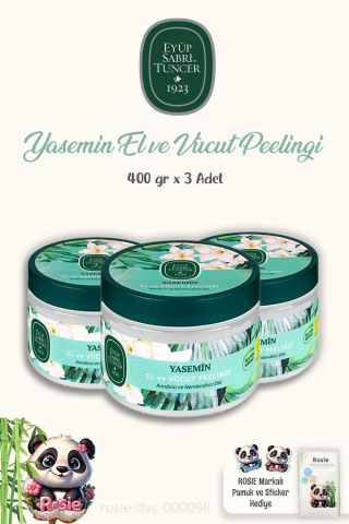 Eyüp Sabri Tuncer 3'lü El ve Vücut Peelingi Yasemin 400 gr ve %100 Pamuk ROSIE
