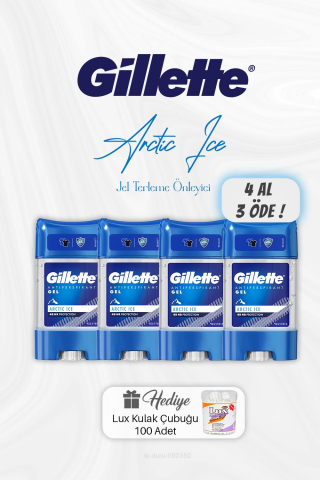 4 AL 3 ÖDE Gillette Jel Terleme Önleyici 70 ml, Kulak Çubuğu Hediyeli