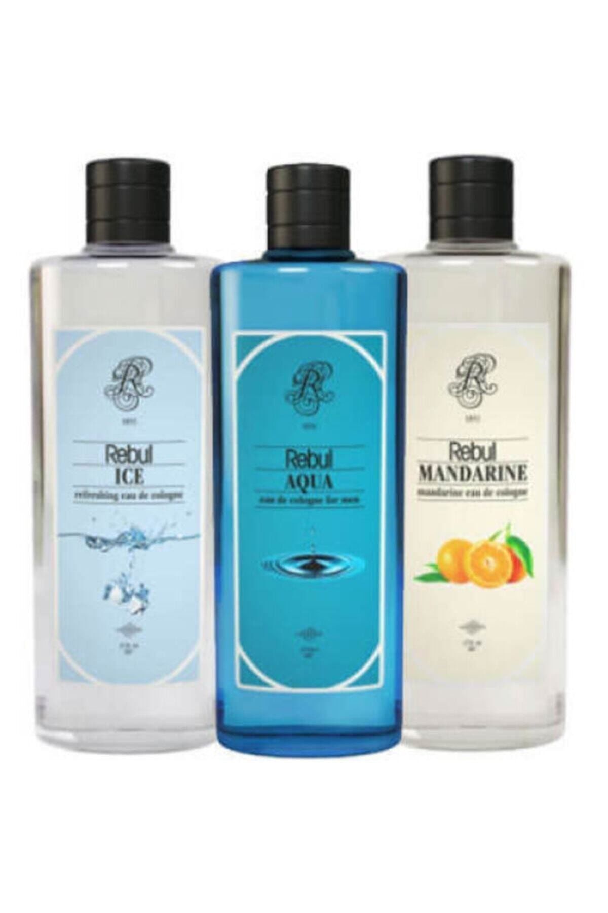 Rebul Mandarine - Aqua - Ice ( 3 lü Set) 270 ml Cam Şişe