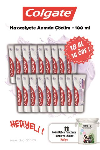 18 AL 16 ÖDE Colgate 100 ml Hassasiyete Anında Çözüm ve Rosie Hediye