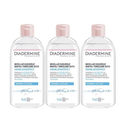 Diadermine Micellar Kusursuz Makyaj Temizleme Suyu Nemlendirici 400 ml x 3 Adet