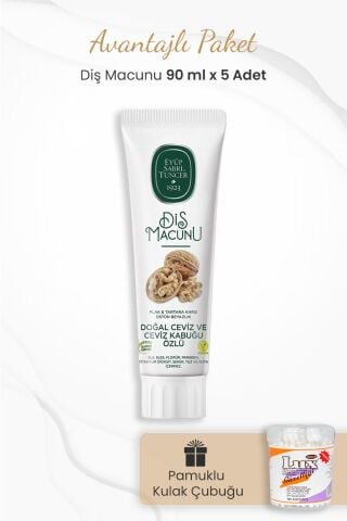 Eyüp Sabri Tuncer 5 al 4 öde Ceviz ve Kabuğu Özlü Diş Macunu Hediyeli