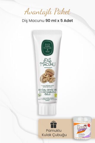 Eyüp Sabri Tuncer 5 al 4 öde Ceviz ve Kabuğu Özlü Diş Macunu Hediyeli