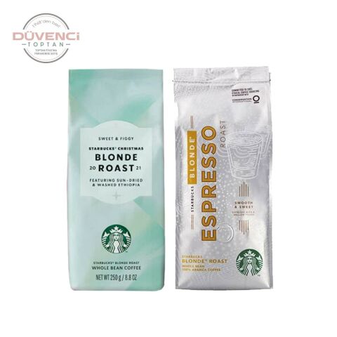 Starbucks Blonde Espresso Roast ve Christmas Blonde Ethiopia Çekirdek Kahve 500 Gram