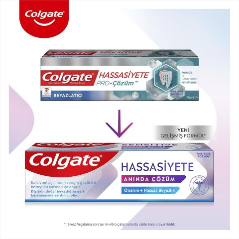 Colgate Hassasiyete Anında Çözüm Diş Macunu 100 ML, 24 AL 22 Öde ve Rosie Hediye