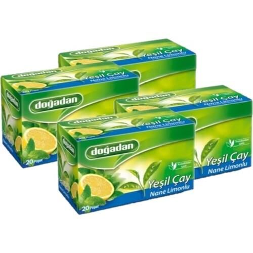 Doğadan Yeşil Çay Nane Limon Karışımı 4 Kutu
