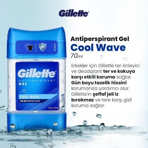 4 AL 3 ÖDE Gillette Jel Cool Wave Terleme Önleyici 70 ml, Kulak Çubuğu Hediyeli