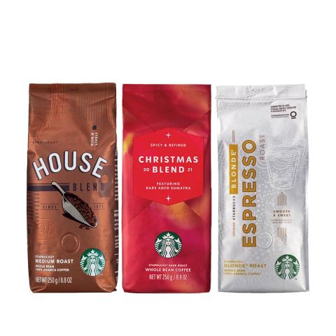 Starbucks House Blend, Blonde Espresso ve Christmas Blend 2021