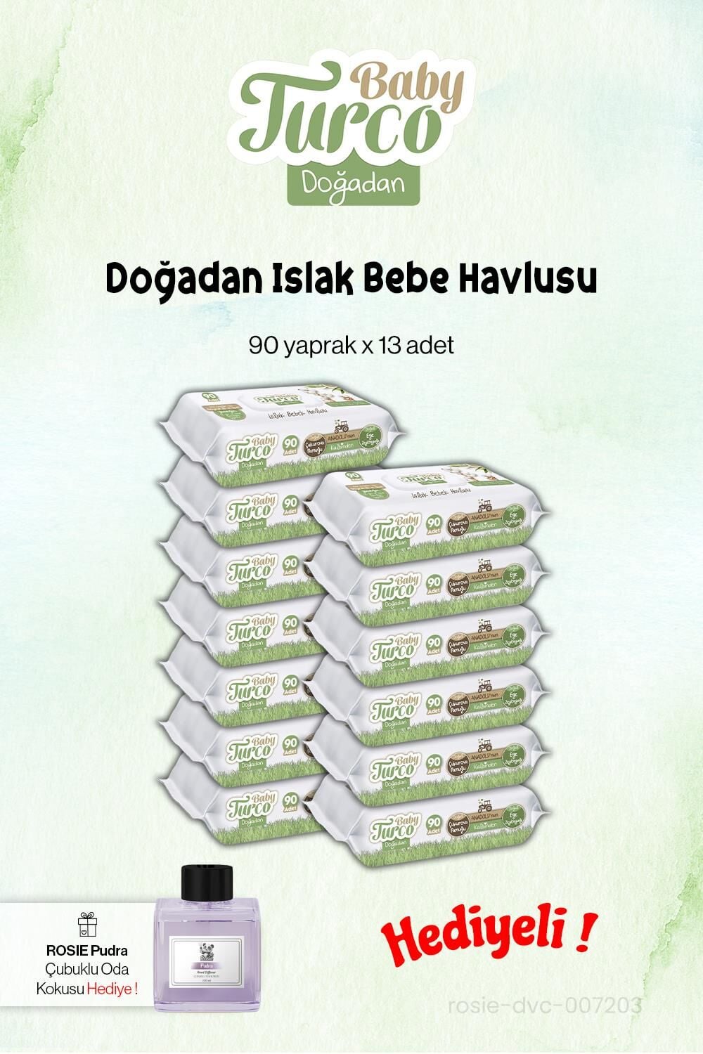 13 Paket Baby Turco Doğadan 90'lı ve Rosie Koku Hediye