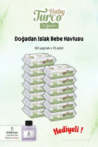 13 Paket Baby Turco Doğadan 90'lı ve Rosie Koku Hediye