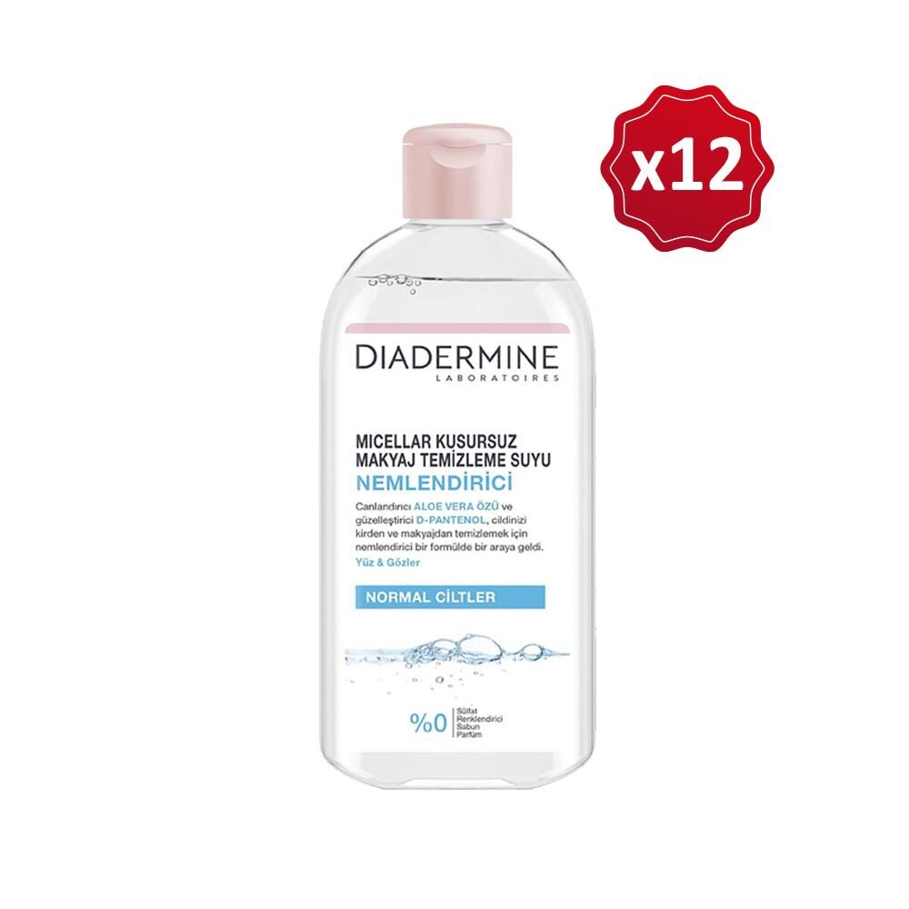 Diadermine Micellar Kusursuz Makyaj Temizleme Suyu Nemlendirici 400 ml x 12 Adet