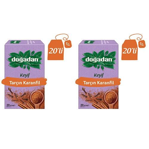 Doğadan Tarçın Karanfil Bardak Poşet Çay x 2 Kutu