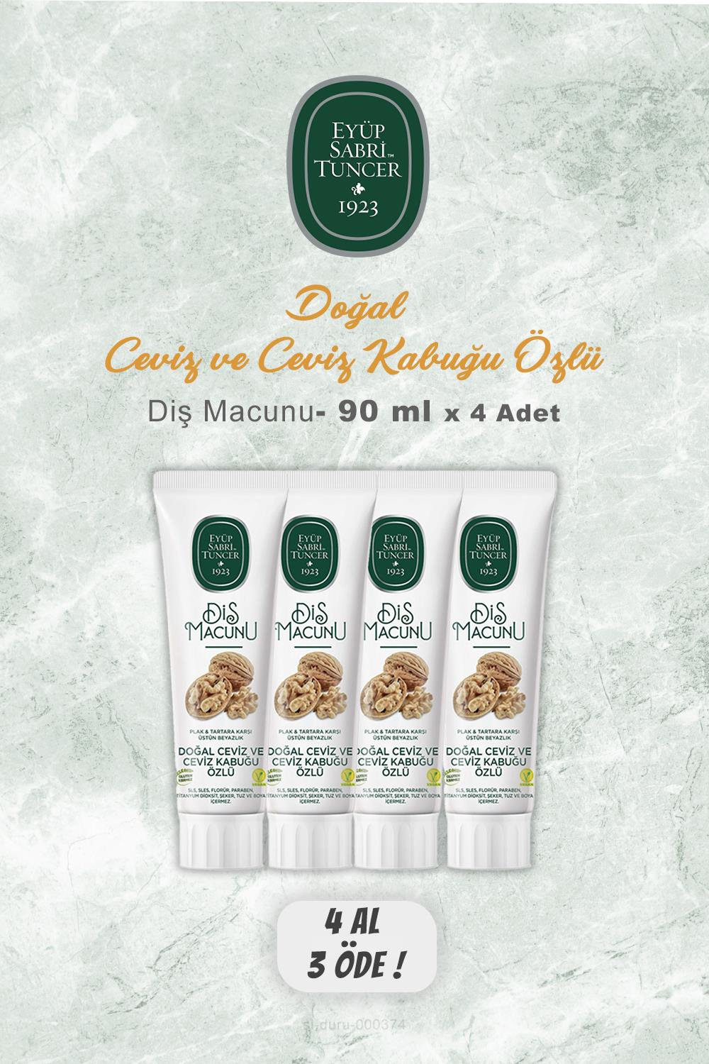 4 AL 3 ÖDE Eyüp Sabri Tuncer Diş Macunu Ceviz Özlü 90 ml