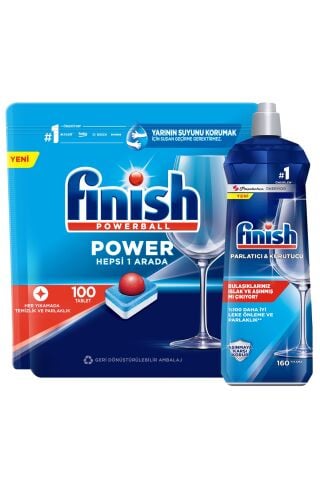 Finish Hepsi Bir Arada 100 Tablet ve Parlatıcı 800 ml