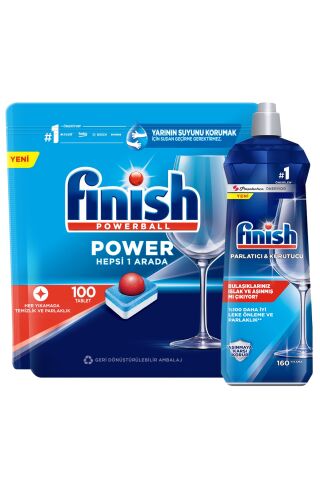 Finish Hepsi Bir Arada 100 Tablet ve Parlatıcı 800 ml
