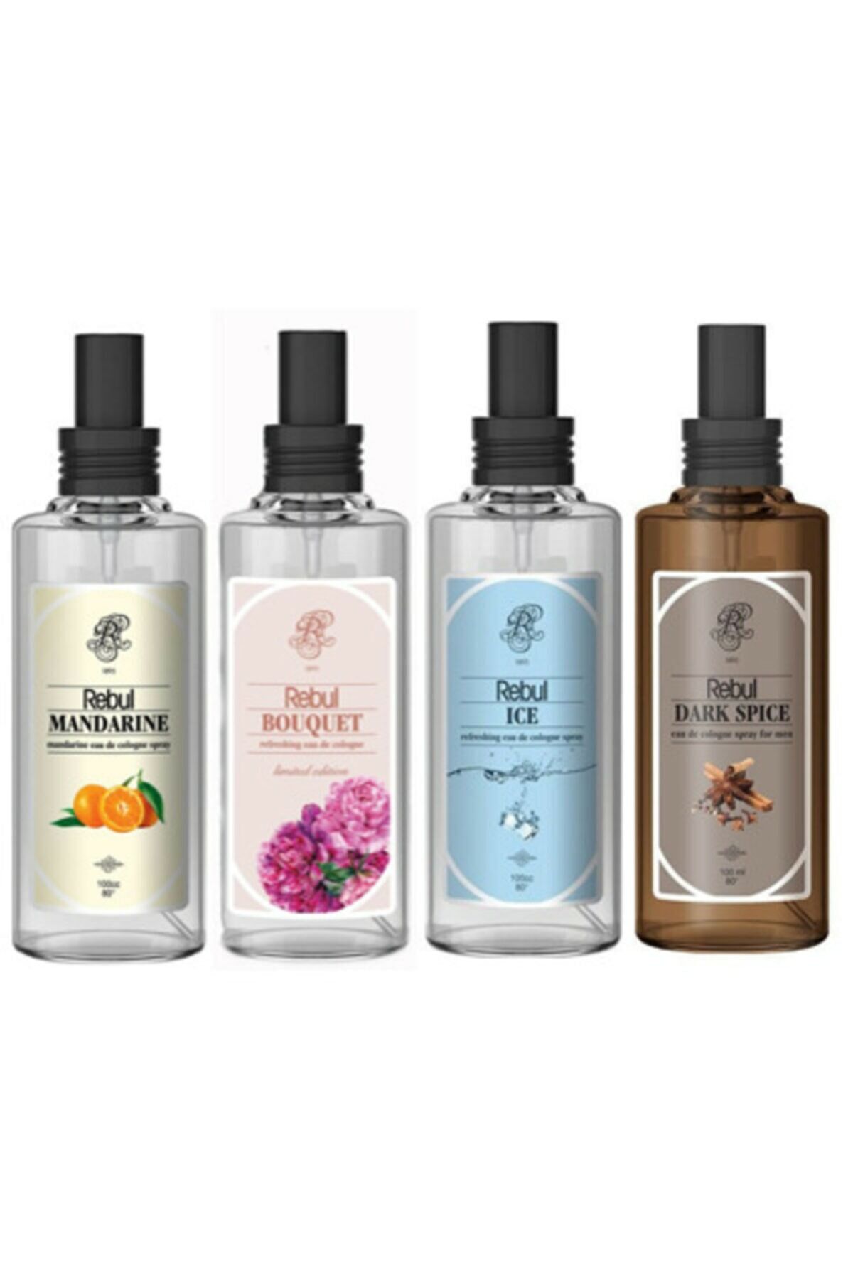 Rebul Mandarine - Ice - Bouquet - Dark Spice (4 ' lü Set ) 100 ml
