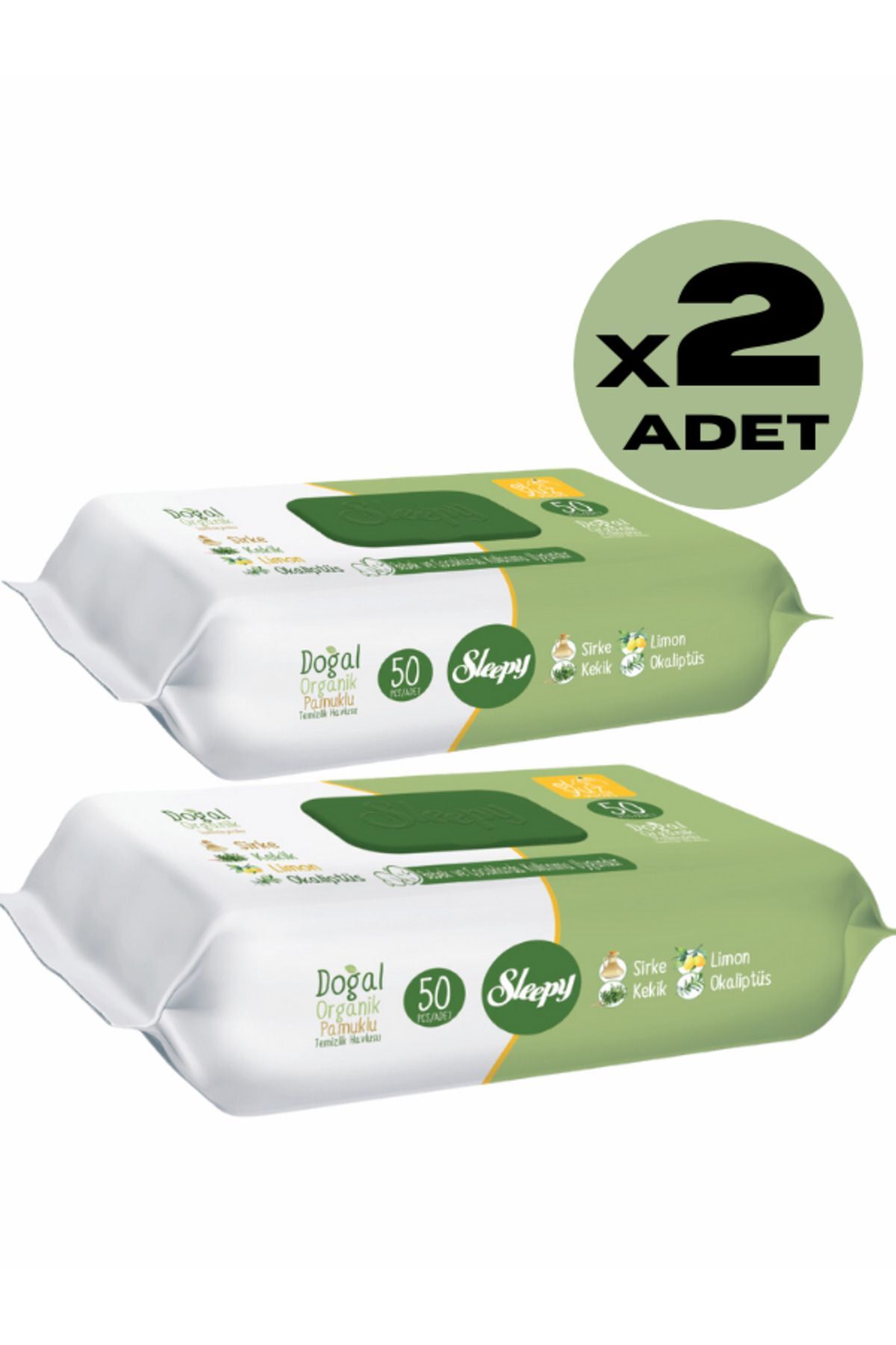 Sleepy Doğal Ve Organik Islak Mendil 50 Adet x 2