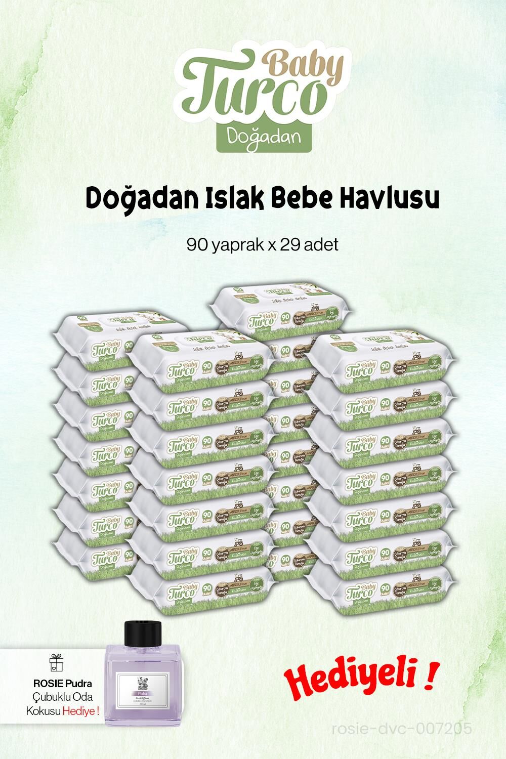 Baby Turco Doğadan 29 Paket, 90'lı ve Rosie Koku Hediye