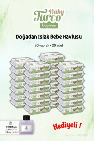 Baby Turco Doğadan 29 Paket, 90'lı ve Rosie Koku Hediye