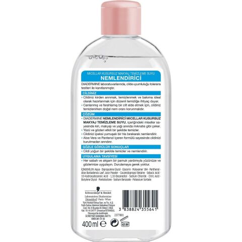 DIADERMINE Micellar Kusursuz Makyaj Temizleme Suyu Nemlendirici 400 ml