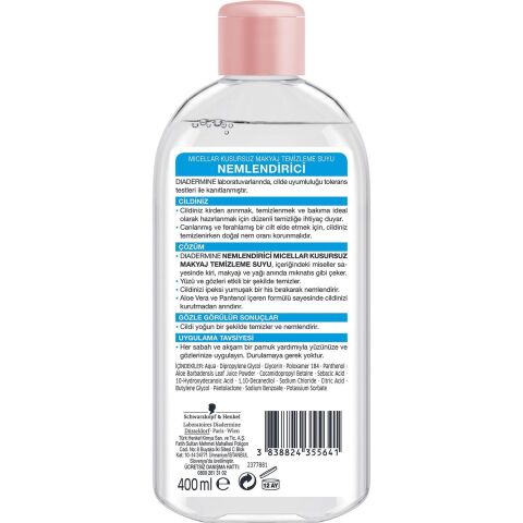 DIADERMINE Micellar Kusursuz Makyaj Temizleme Suyu Nemlendirici 400 ml
