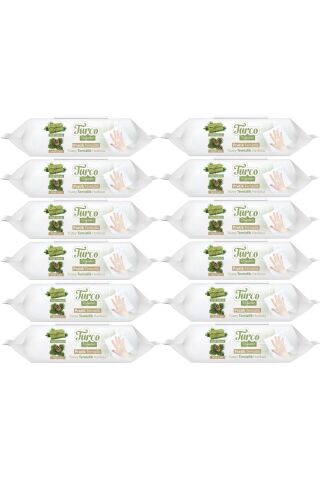 Baby Turco Doğadan Yüzey Temizlik Havlusu 100 Yaprak Yeşil Sabun/Yeşil Çam (12 Li Set) 1200 Yaprak