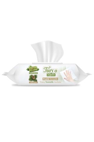 Baby Turco Doğadan Yüzey Temizlik Havlusu 100 Yaprak Yeşil Sabun/Yeşil Çam (12 Li Set) 1200 Yaprak
