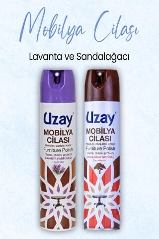 Uzay Mobilya Cilası Lavanta 300 ml ve Sandalağacı 300 ml