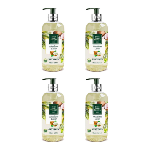Eyüp Sabri Tuncer Hindistan Cevizi Doğal Zeytinyağlı Sıvı Sabun 500 ml X 4 Adet