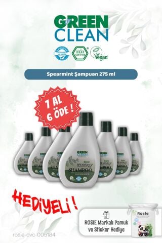Green Clean Spearmint Şampuan 275 ml 7 AL 6 ÖDE ve Rosie Hediye