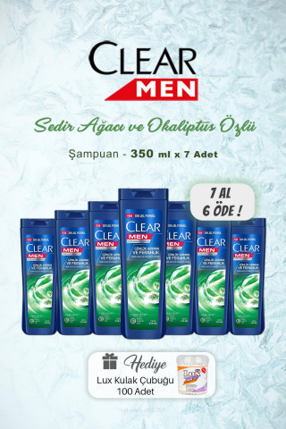 7 AL 6 ÖDE Clear Men Günlük Arındırıcı Şampuan 350 ml, Kulak Çubuğu Hediyeli