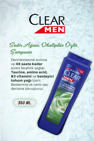 7 AL 6 ÖDE Clear Men Günlük Arındırıcı Şampuan 350 ml, Kulak Çubuğu Hediyeli