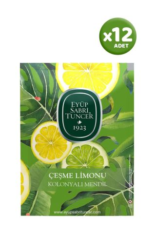 Eyüp Sabri Tuncer Çeşme Limonu Kolonyalı Mendil 50'li x 12 Adet