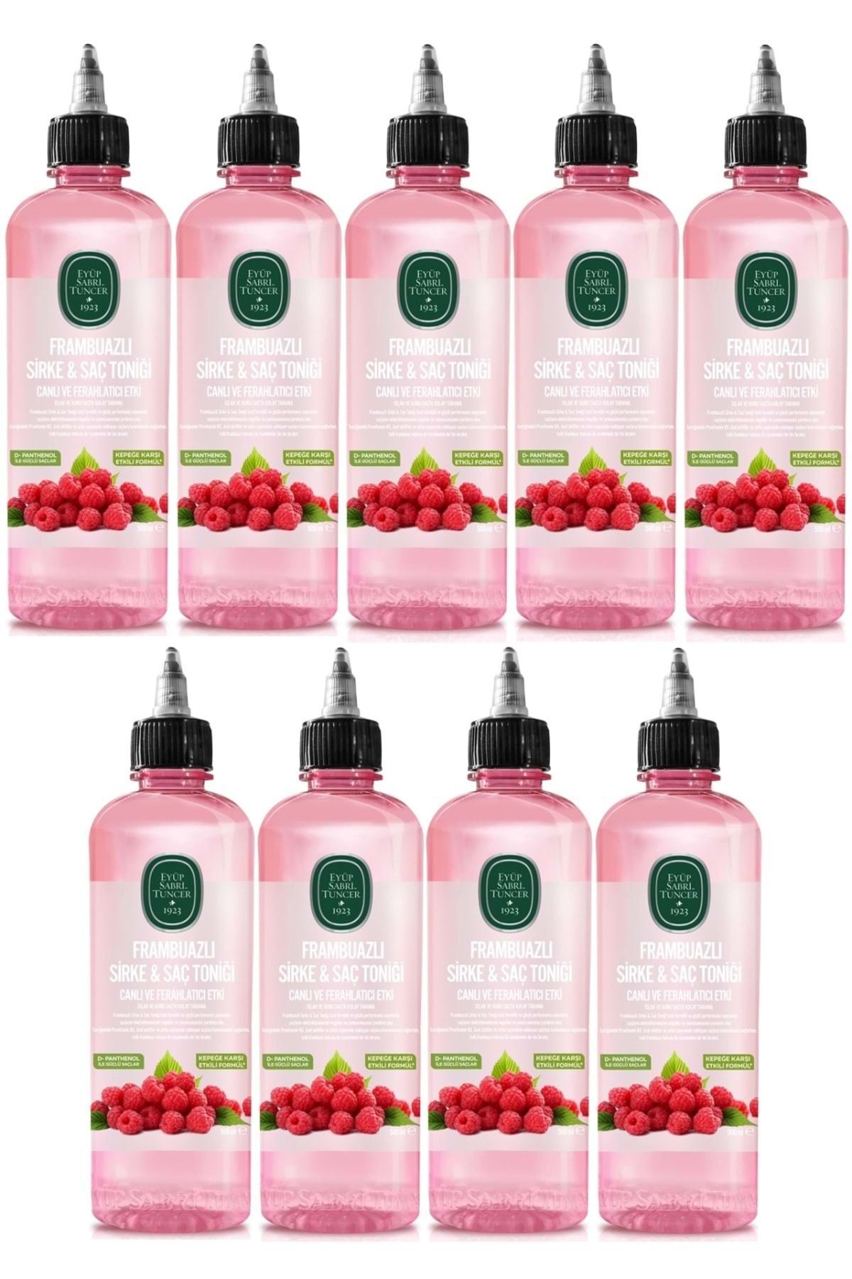 Eyüp Sabri Tuncer Saç Toniği 500ml Frambuazlı Sirkeli (9 LU SET)