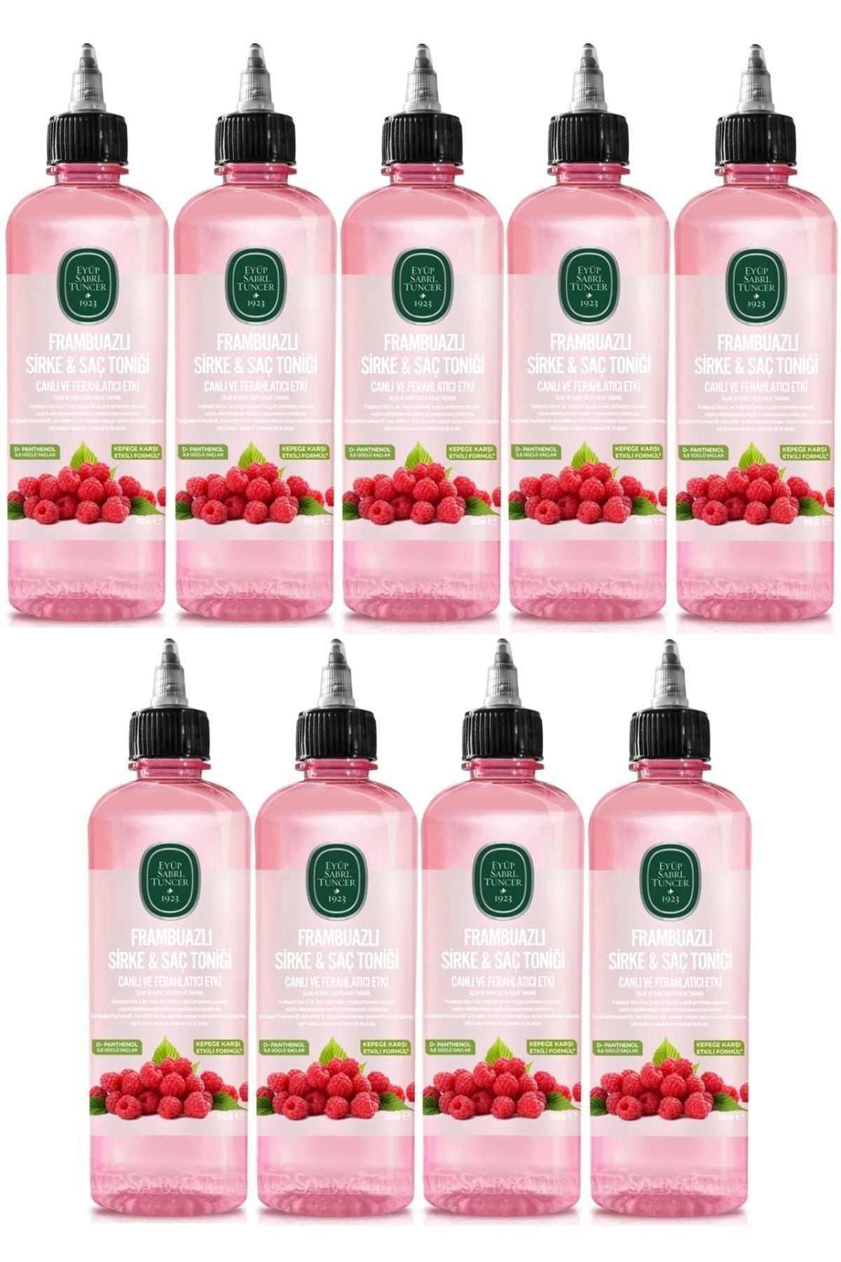 Eyüp Sabri Tuncer Saç Toniği 500ml Frambuazlı Sirkeli (9 LU SET)