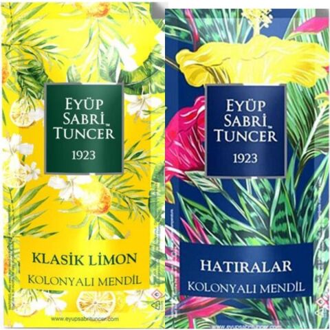 Eyüp Sabri Tuncer Klasik Limon ve Hatıralar Kolonyalı Mendil 300 Adet