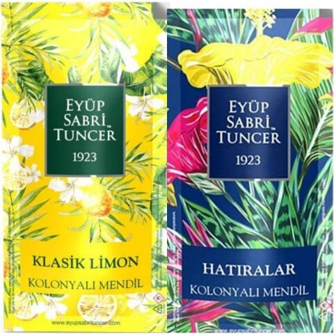 Eyüp Sabri Tuncer Klasik Limon ve Hatıralar Kolonyalı Mendil 300 Adet