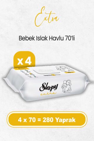 Sleepy Extra Islak Bebek Mendil 70 x 4 Adet (280 Yaprak)