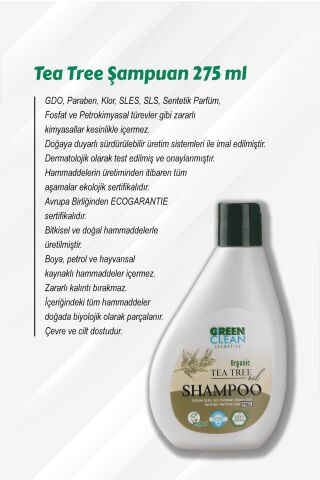 Green Clean Tea Tree Şampuan 275 ml 7 AL 6 ÖDE ve Rosie Hediye