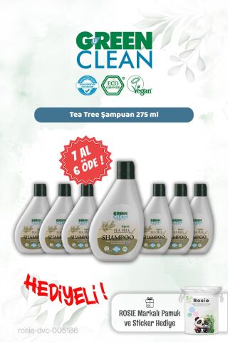 Green Clean Tea Tree Şampuan 275 ml 7 AL 6 ÖDE ve Rosie Hediye