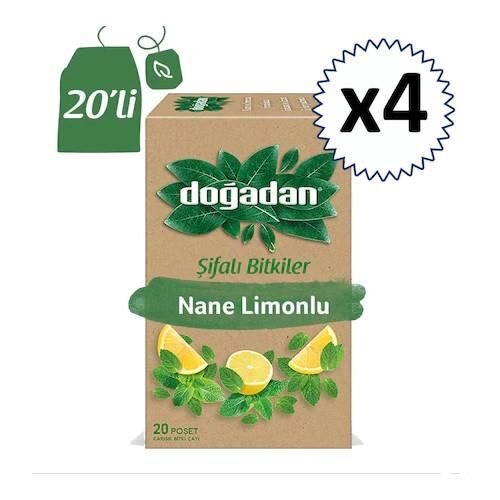 Doğadan Nane Limonlu Bitki Çayı 20'li x 4 Kutu